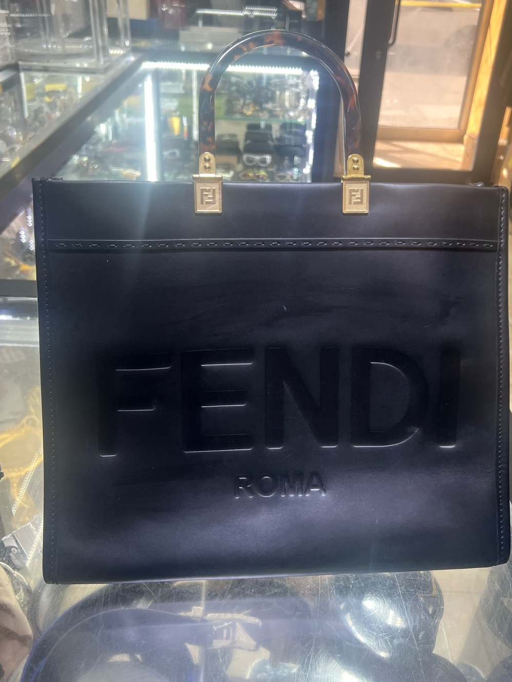 Fendi Sunshine Shopper Tote Leather Medium